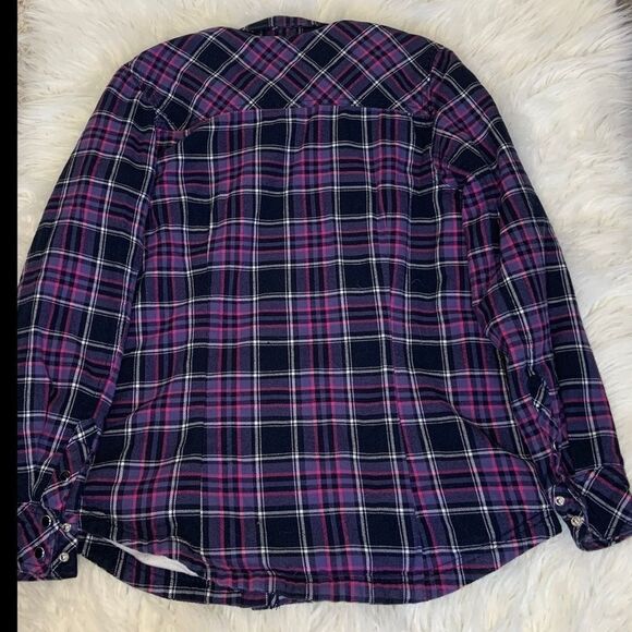 Fleece/Fur Lined Button Up Flannel Jacket - Picture 2 of 7